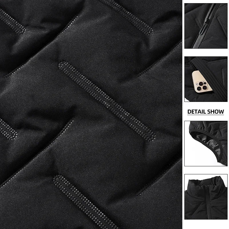 BROWON Brand 2026 New Fashion Vest Man Autumn Winter Warm Comfortable Sleeveless Jacket Mens Twill Decoration Baggy Clothes Male