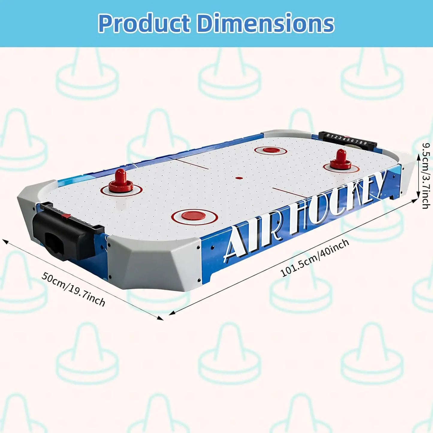 YTYIN Arcade Style Air Hockey Table For Home And Office