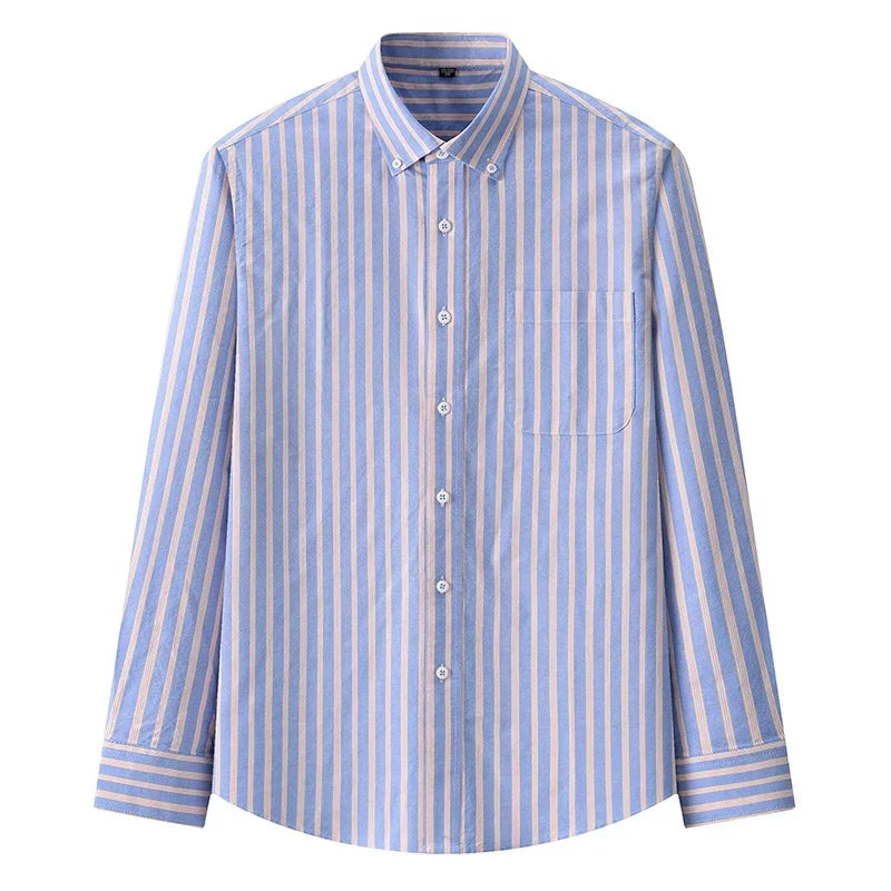 BROWON Brand 2026 Spring Long Sleeves Shirts for Man Cotton Autumn Slim-fit Men Dress Shirt Business Work Tops Mens Clothing