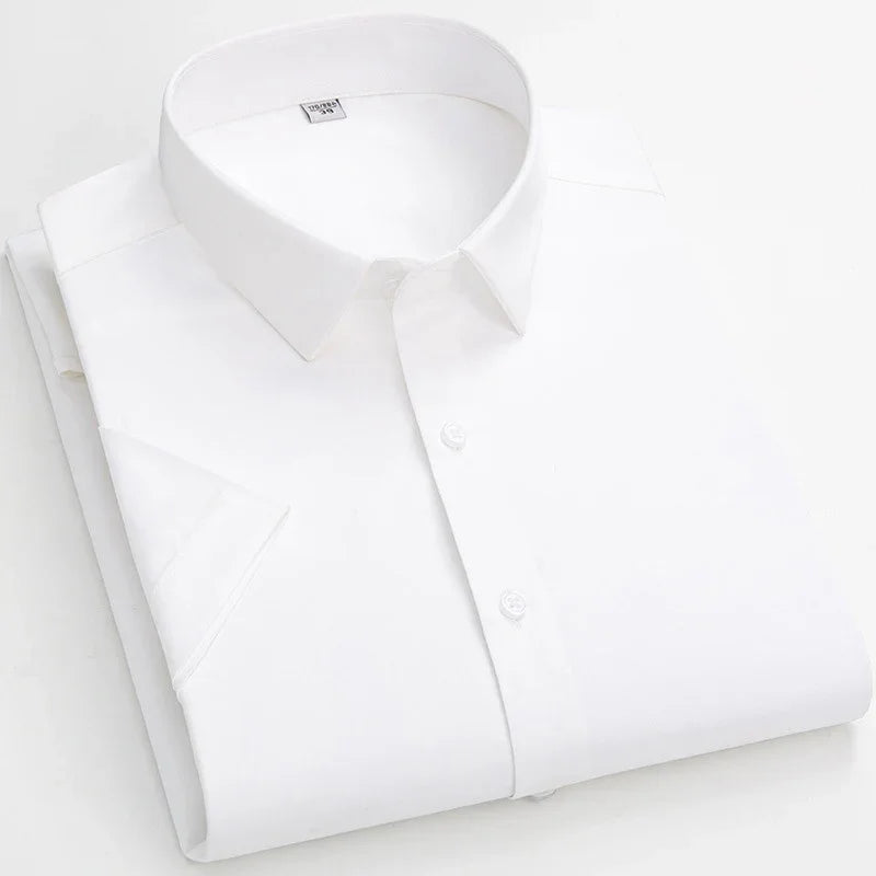 BROWON Men's Summer Business Casual Short Sleeve Shirt