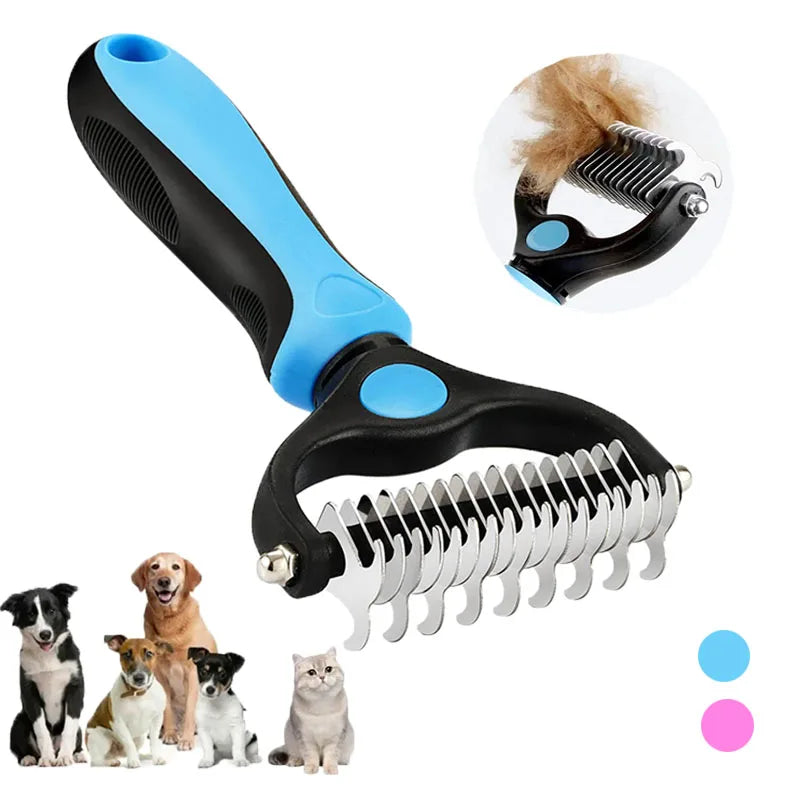Deshedding Brush Self Cleaning Grooming Comb For Dogs And Cats