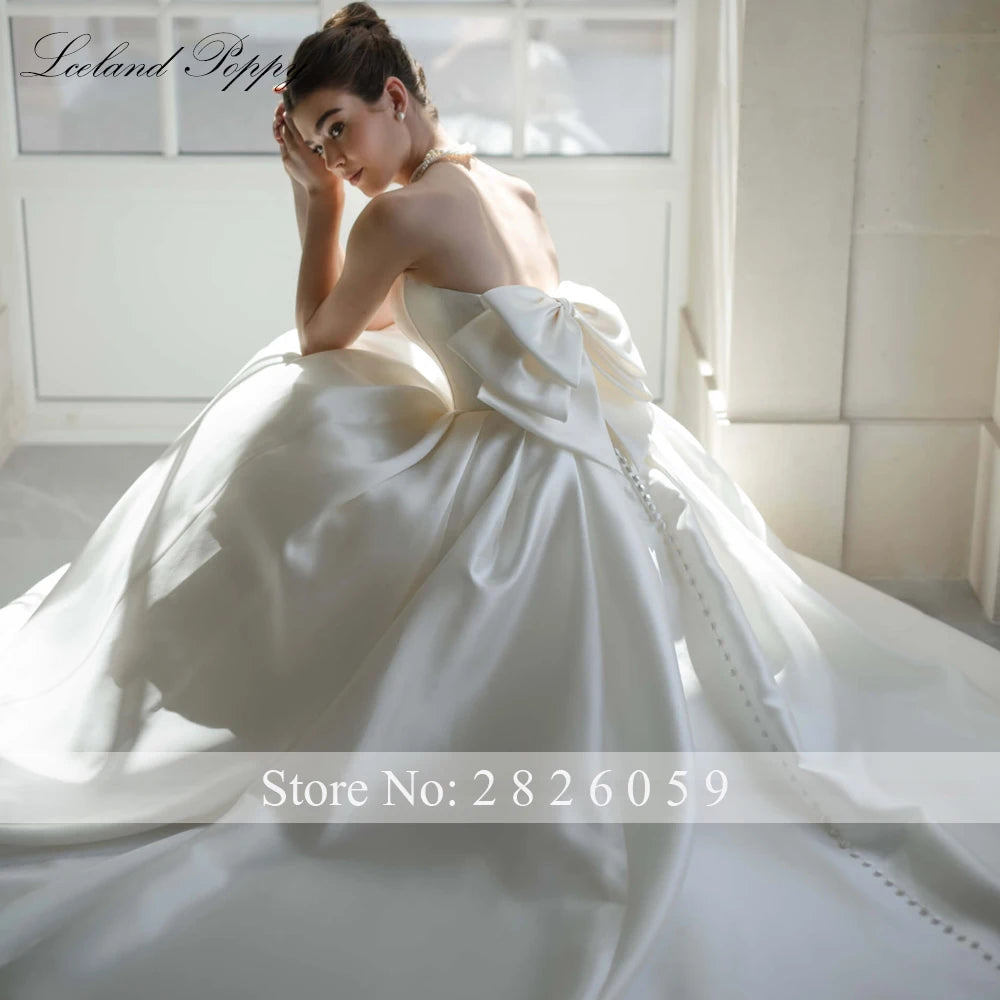 Lceland Poppy Customized A Line Satin Wedding Dresses Full Sleeves Long Sleeves Beaded Lace Bridal Gowns with Removable Jacket