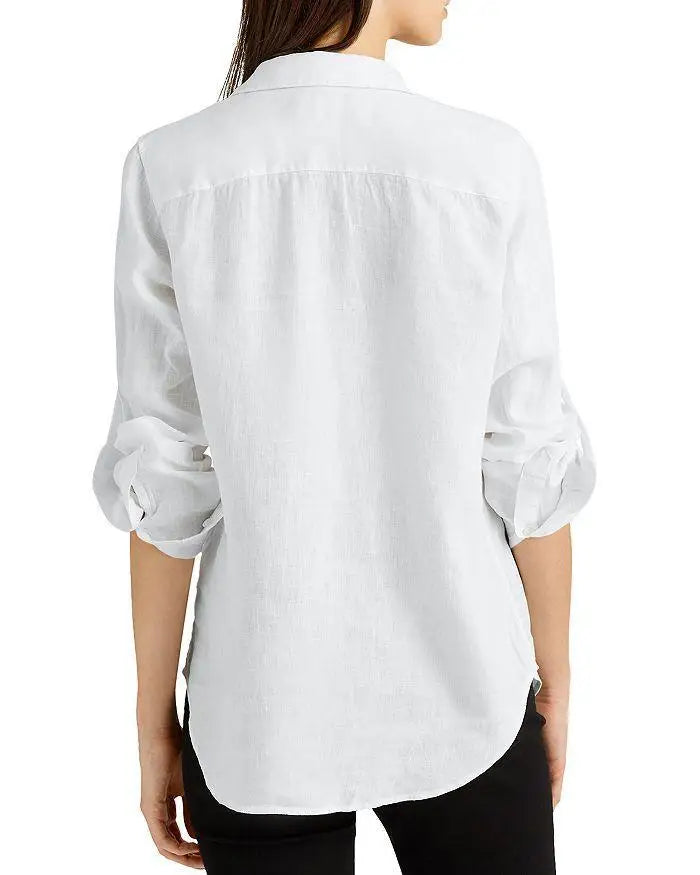 Ralph Lauren | Linen Long Sleeve Collared Button Down Shirt, Regular & Petite