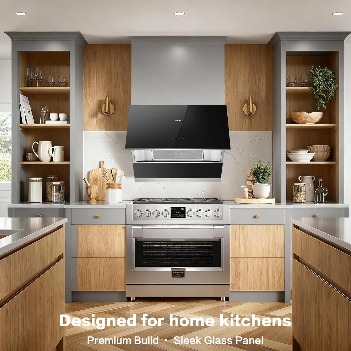 A6720 Range Hood 850 CFM Quiet Brushless Motor LED Lights