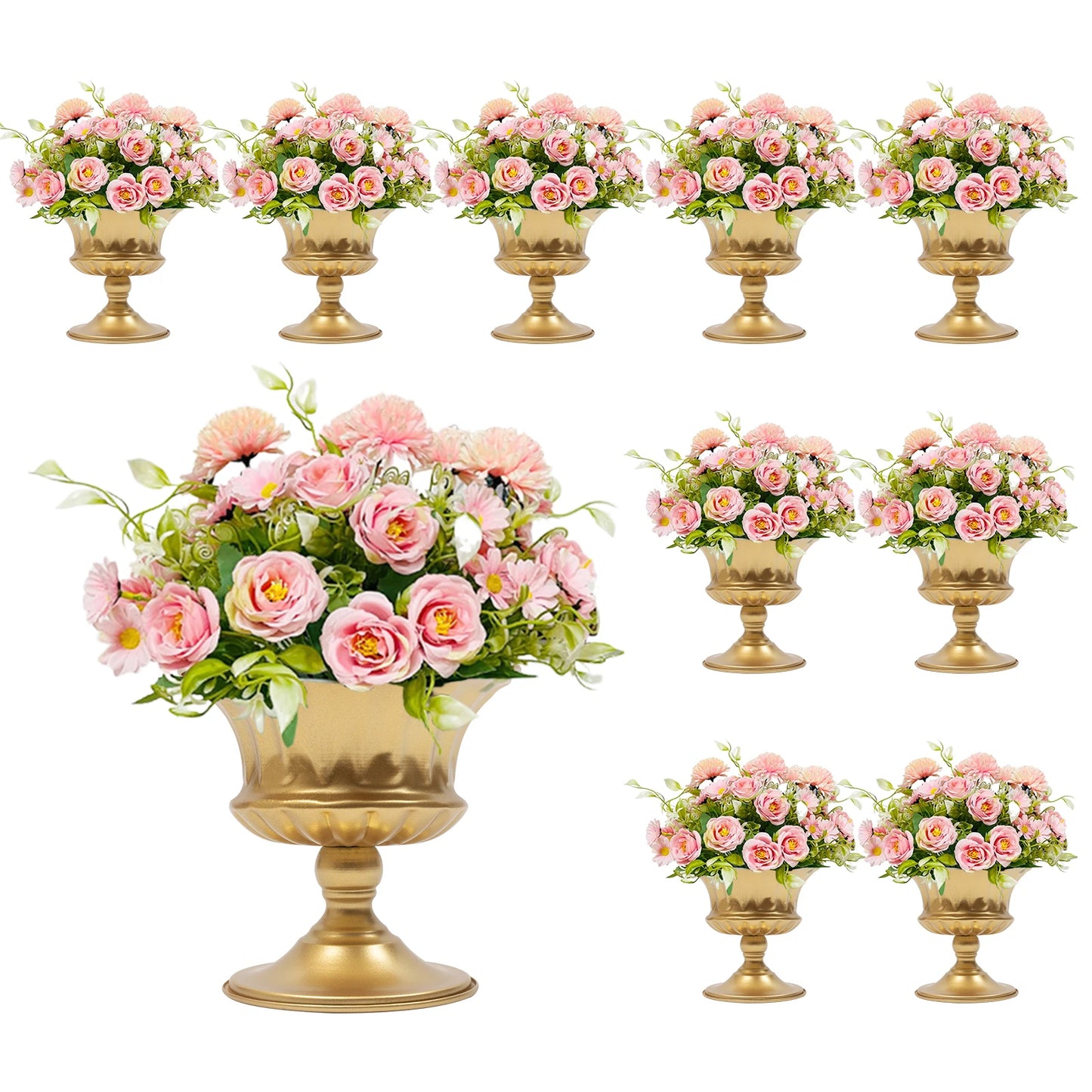 10-Piece Trumpet Centerpiece Vases for Wedding Decor