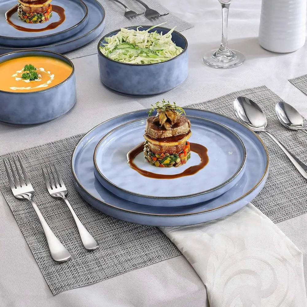 Bonjean 12Piece Stoneware Dinnerware Set For 4 With Bowls
