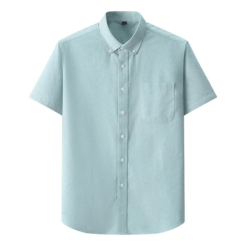 Browon Mens Short Sleeve Oxford Shirt For Business And Casual