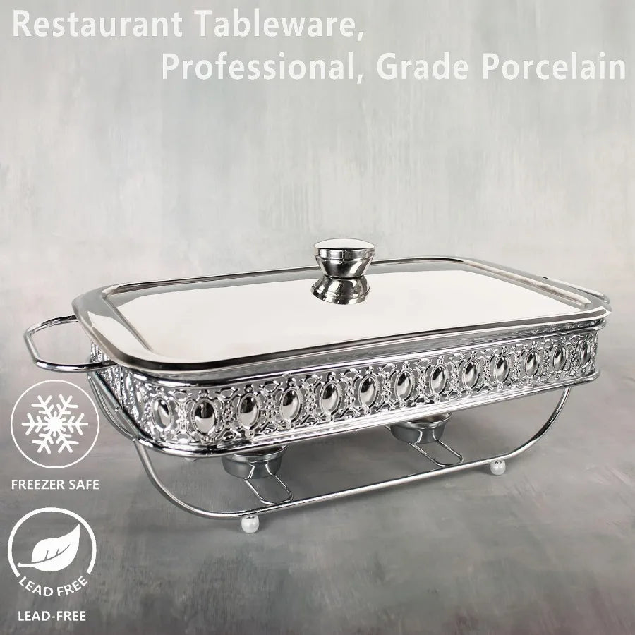 Casserole Dish Glass Bakeware With Stainless Lid And Rack
