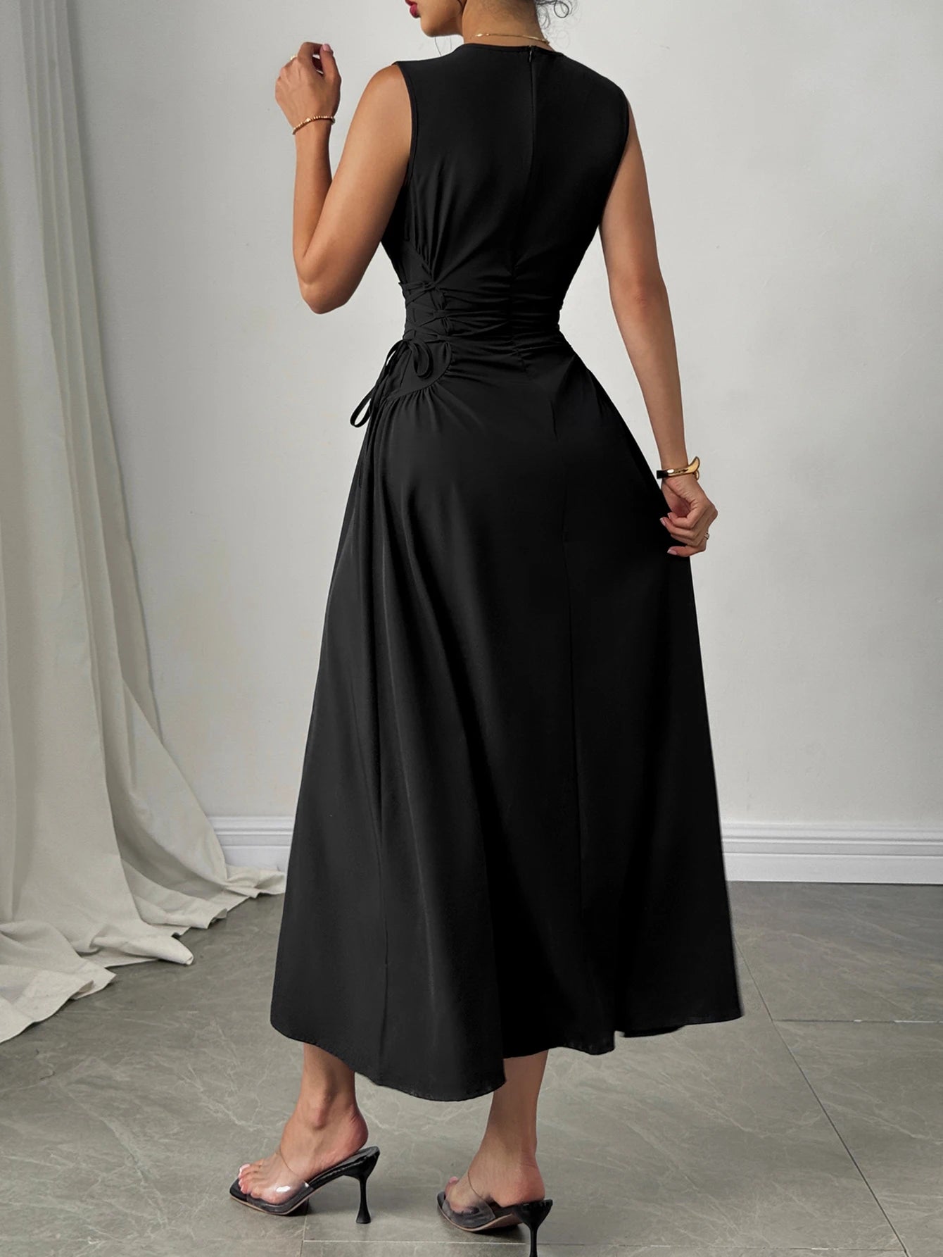 Black Red Contrast Off-Shoulder Mini Dress Bow Detail Bodycon Party Clubwear Women Fashion