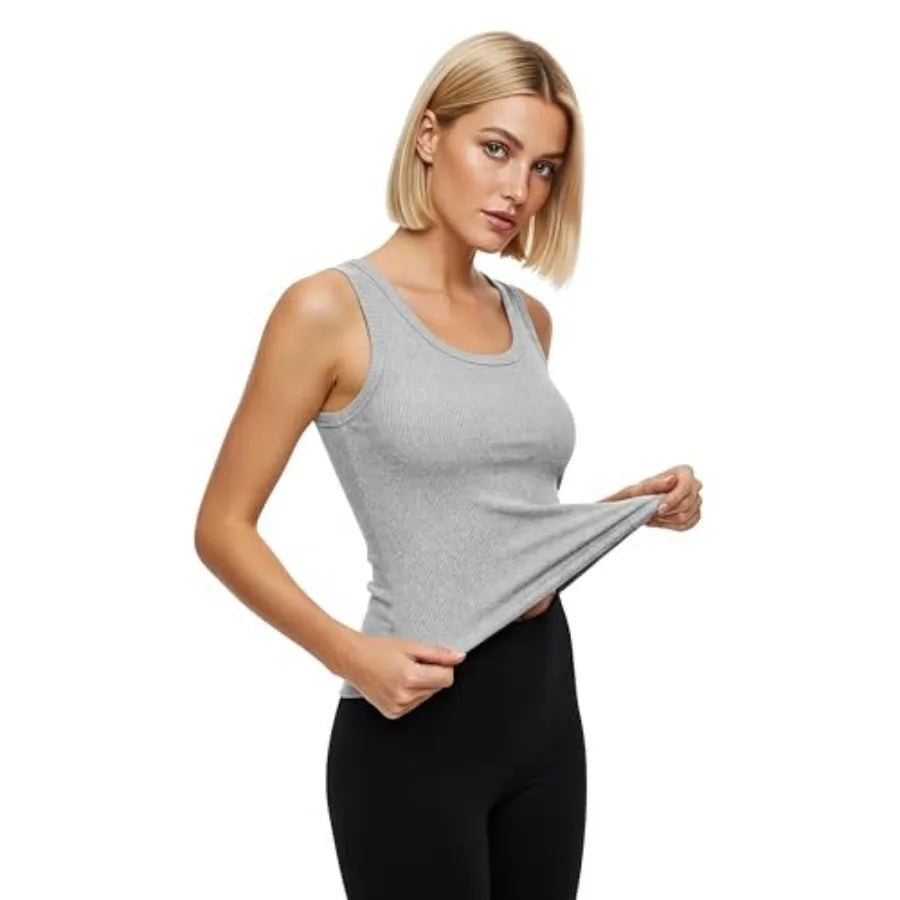 Andrew Scott Women's Slim -Fit Tank Top Soft and Breathable Cotton Camisoles Multi Packs and Colors