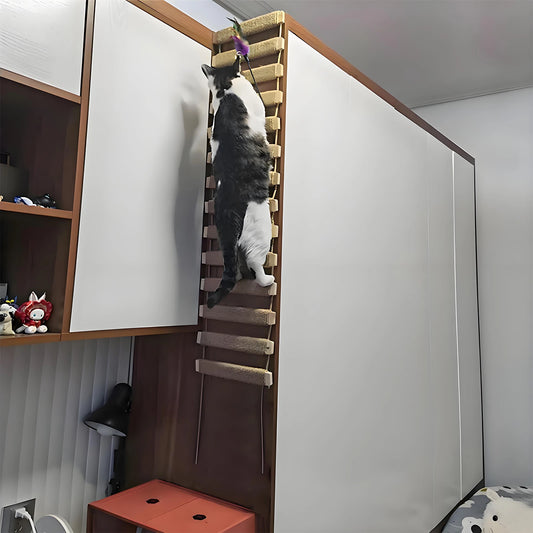 PETRAVEL Cat Bridge For Cage Sisal Rope Ladder