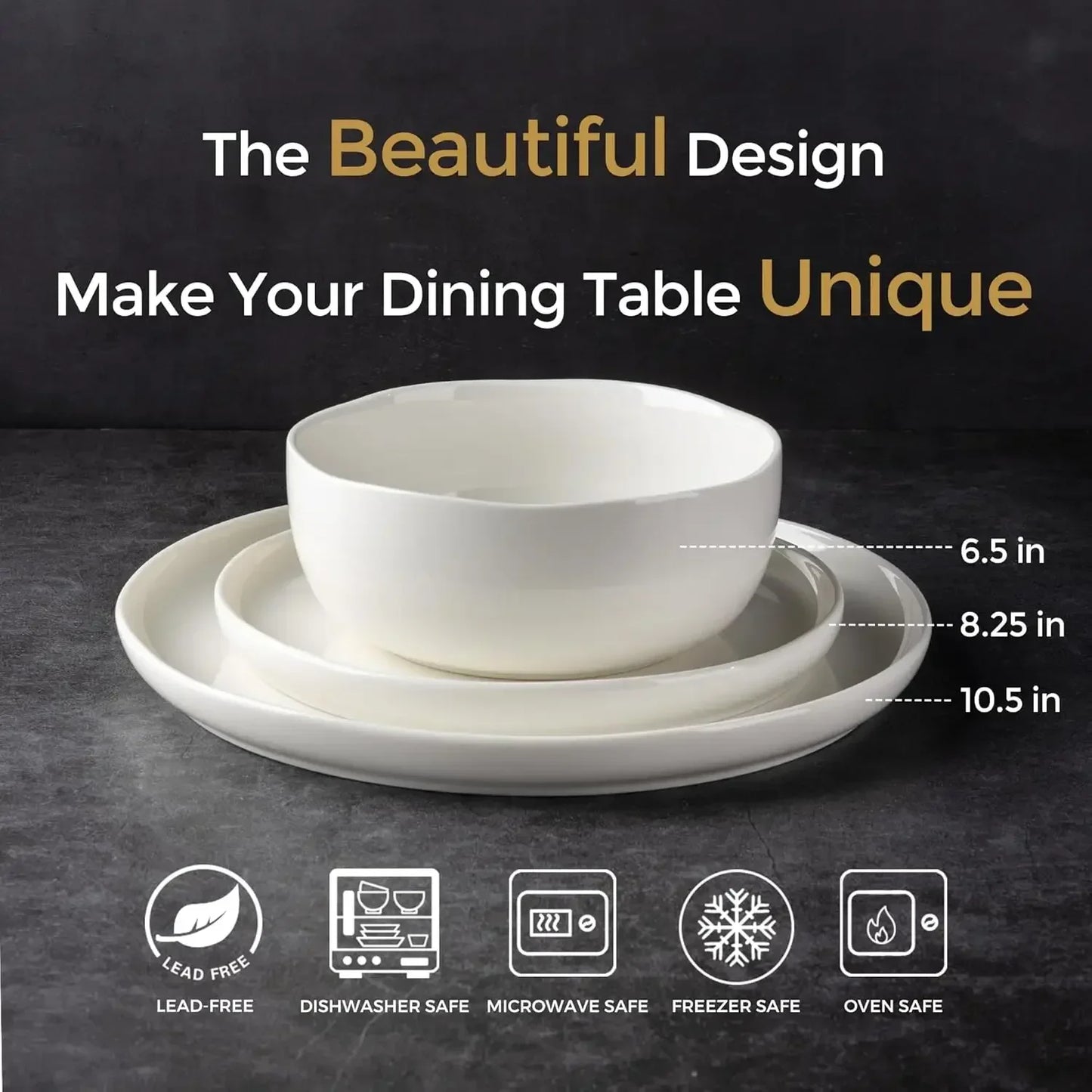 Ceramic Dinnerware Set For Eight Handcrafted Stoneware Plates And Bowls