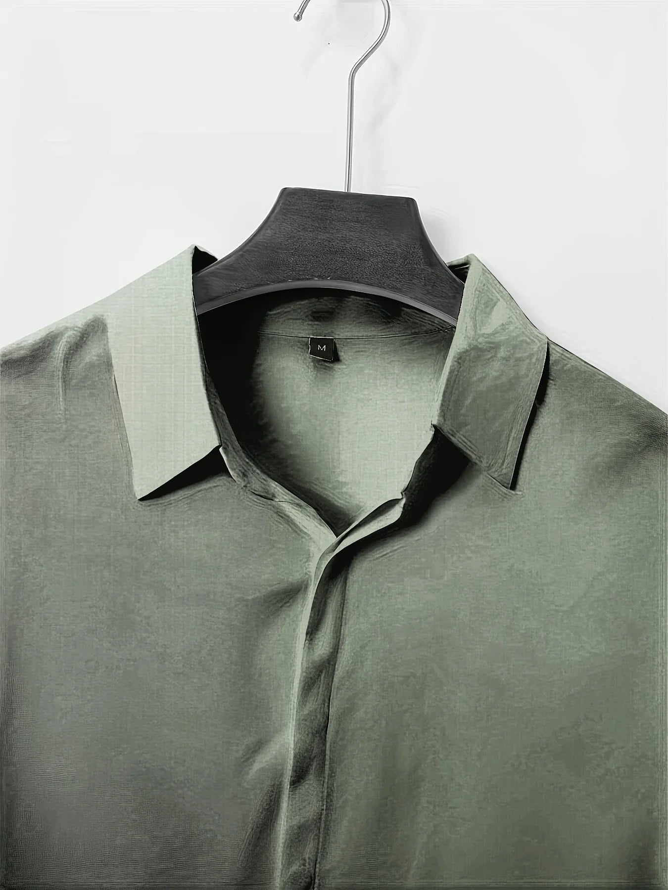 Men's Double Front Hemp Cardigan Short Sleeve High Quality Shirt Summer Home Short Sleeve Lapel Shirt