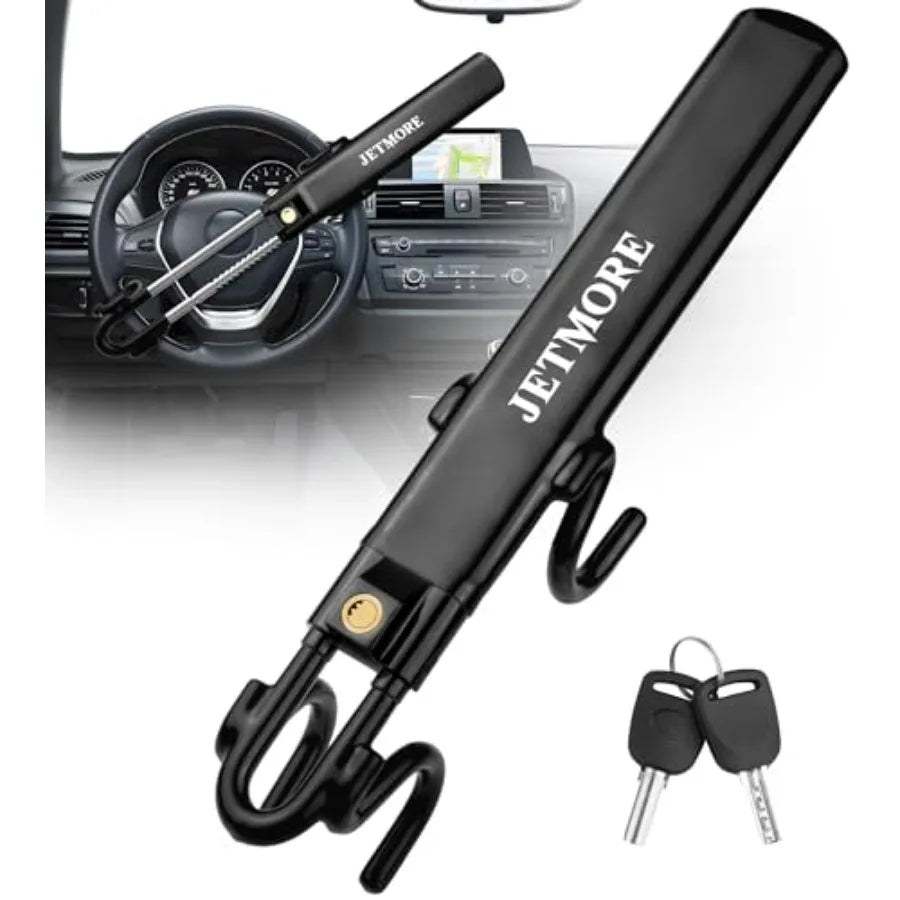 Car Steering Wheel Lock Anti-Theft Device, Wheel Locks for Cars, Dual Hooks, Car Lock Steering Wheel, Car Anti-Theft Device, Sa