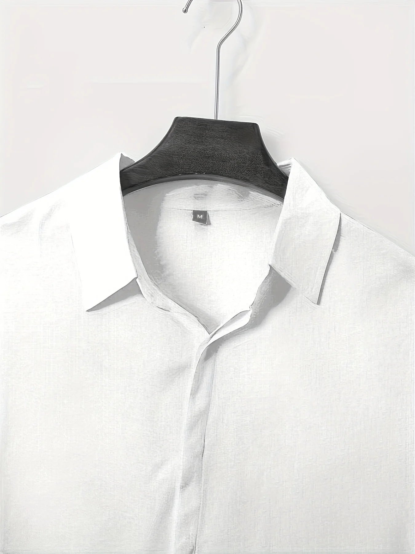 Men's Linen Long-sleeved T-shirt Loose Undershirt Solid Color Long-sleeved Cotton And Linen Shirt Men's Shirt