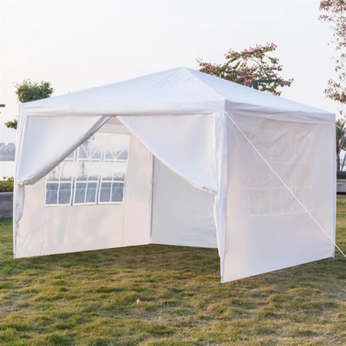 Canvas Tent Sidewall With Window Waterproof And Weather Resistant