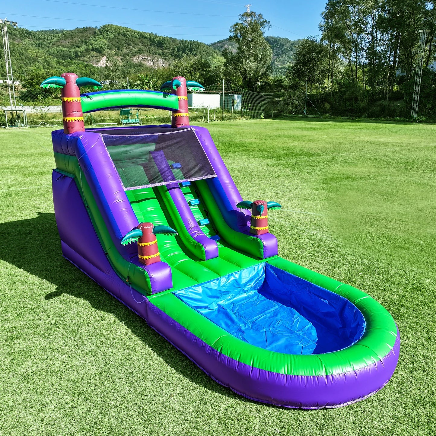 King Inflatable Commercial Water Slide With 1100W Blower