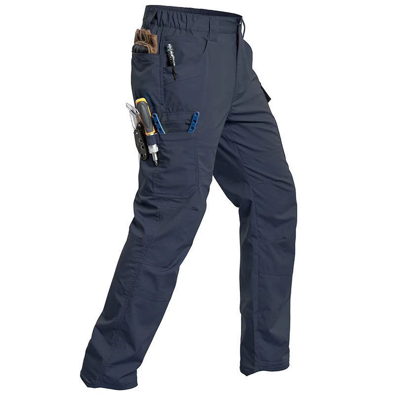 Men's Ripstop Stretch Work Pants Lightweight Water Resistant Cargo Pants Combat Outdoor Hiking Tactical Pants