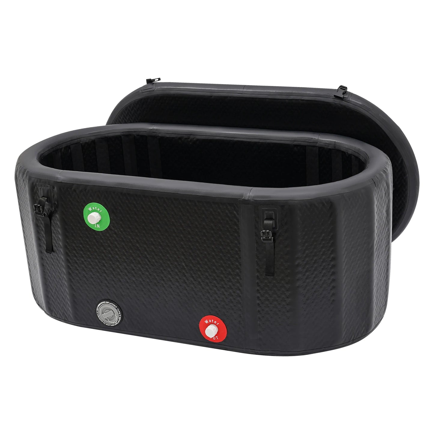 275L/370L Inflatable Cold Plunge Tub, 132*70/150*80cm Portable Tub Inflatable Ice Bucket Bathtub w/Insulated Lid