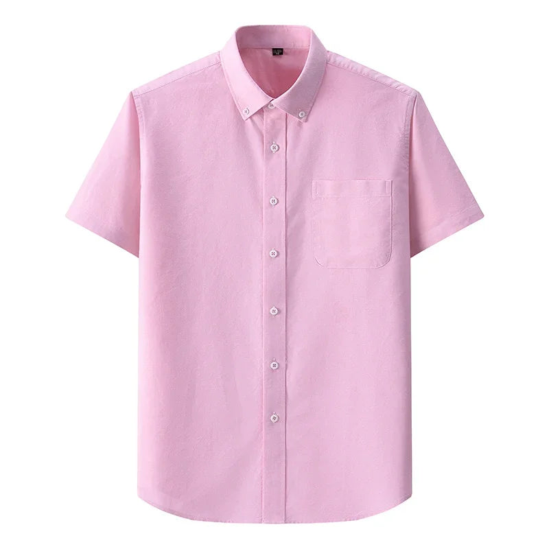 Browon Mens Short Sleeve Oxford Shirt For Business And Casual