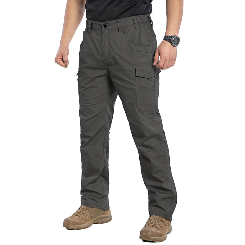 Men's Ripstop Stretch Work Pants Lightweight Water Resistant Cargo Pants Combat Outdoor Hiking Tactical Pants