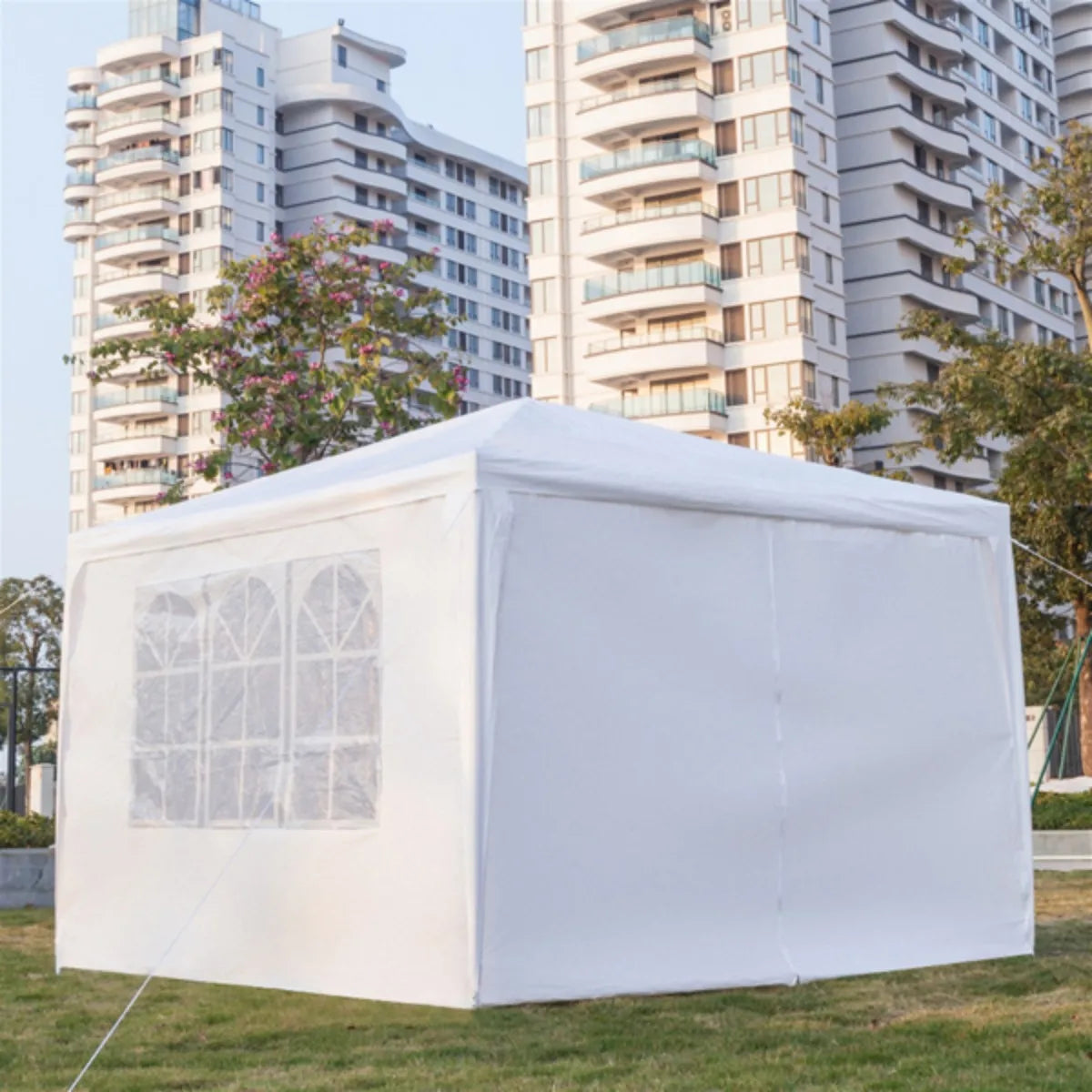 Canvas Tent Sidewall With Window Waterproof And Weather Resistant