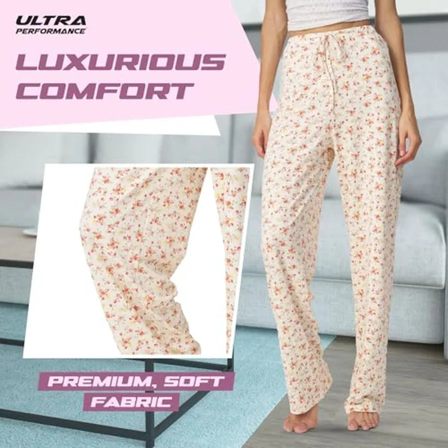 Womens Pajama PJ Pants 3 Pack Lounge Bottoms Pajamas for Women Avail in Plus Sizes