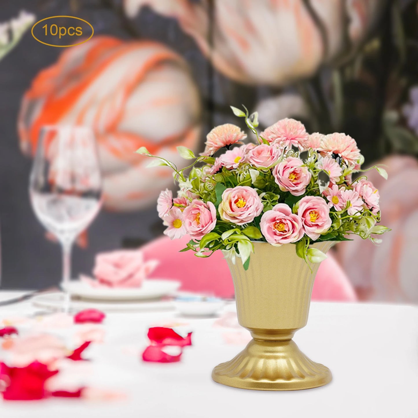 10-Piece Trumpet Centerpiece Vases for Wedding Decor