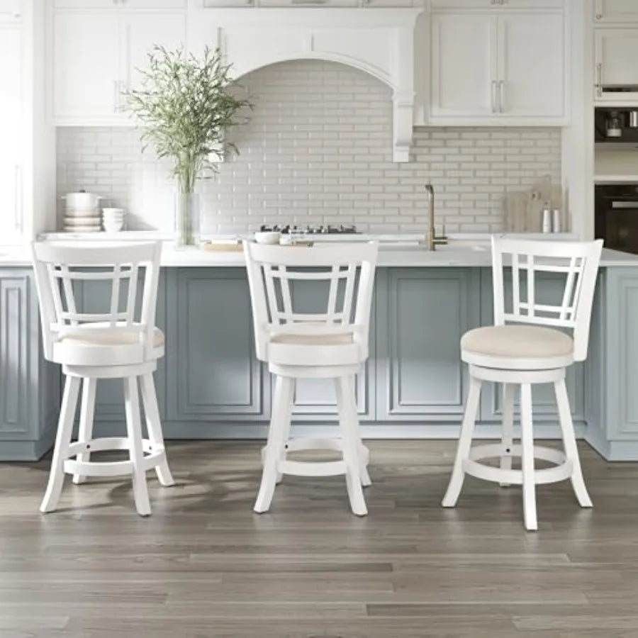 Fairfox 24.5" Wood Swivel Stool