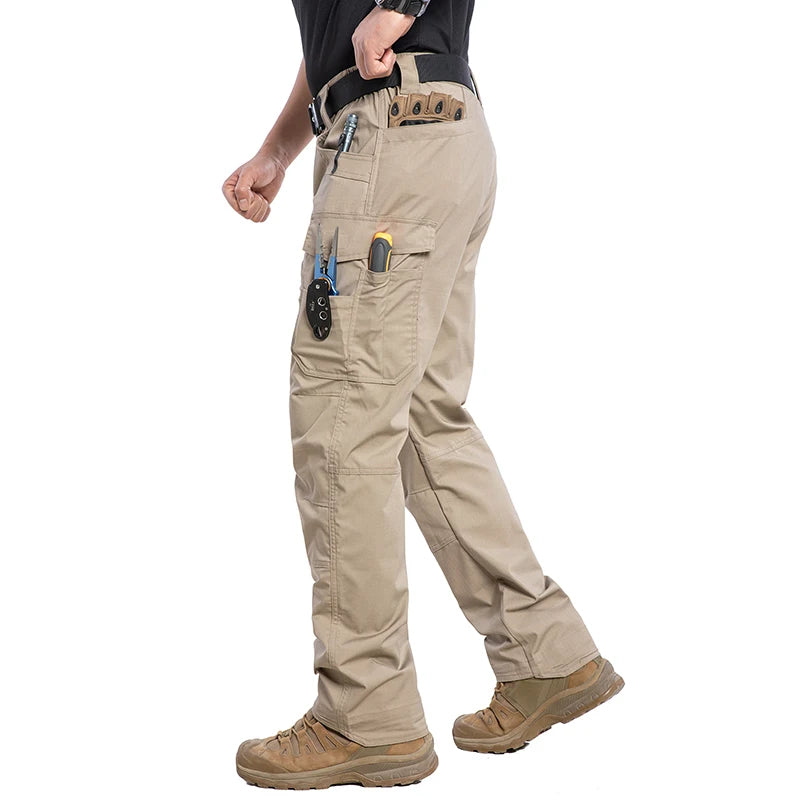 Men's Ripstop Stretch Work Pants Lightweight Water Resistant Cargo Pants Combat Outdoor Hiking Tactical Pants