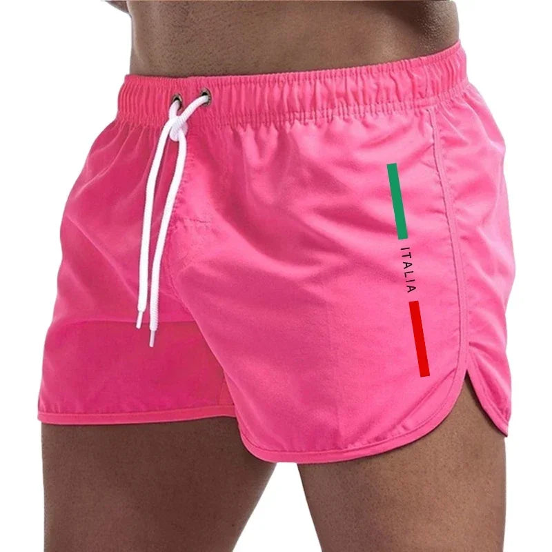 Italy Summer Men Board Shorts Quick Dry Casual Beach Fitness